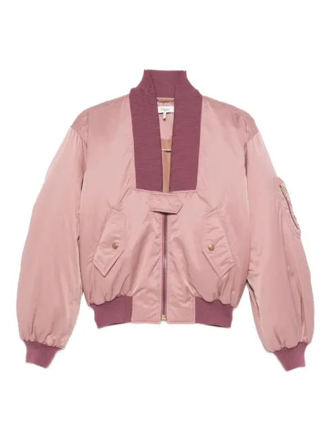 Chloé zip-up cropped bomber jacket