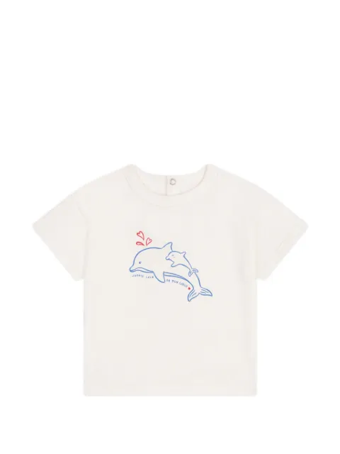 Petit Bateau graphic-print press-stud T-shirt