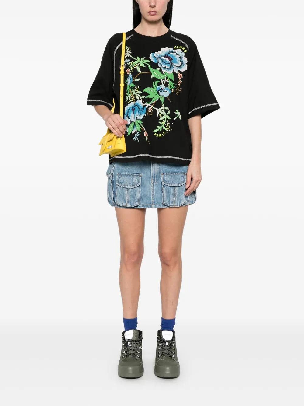 Kenzo Peonies T-shirt - Zwart