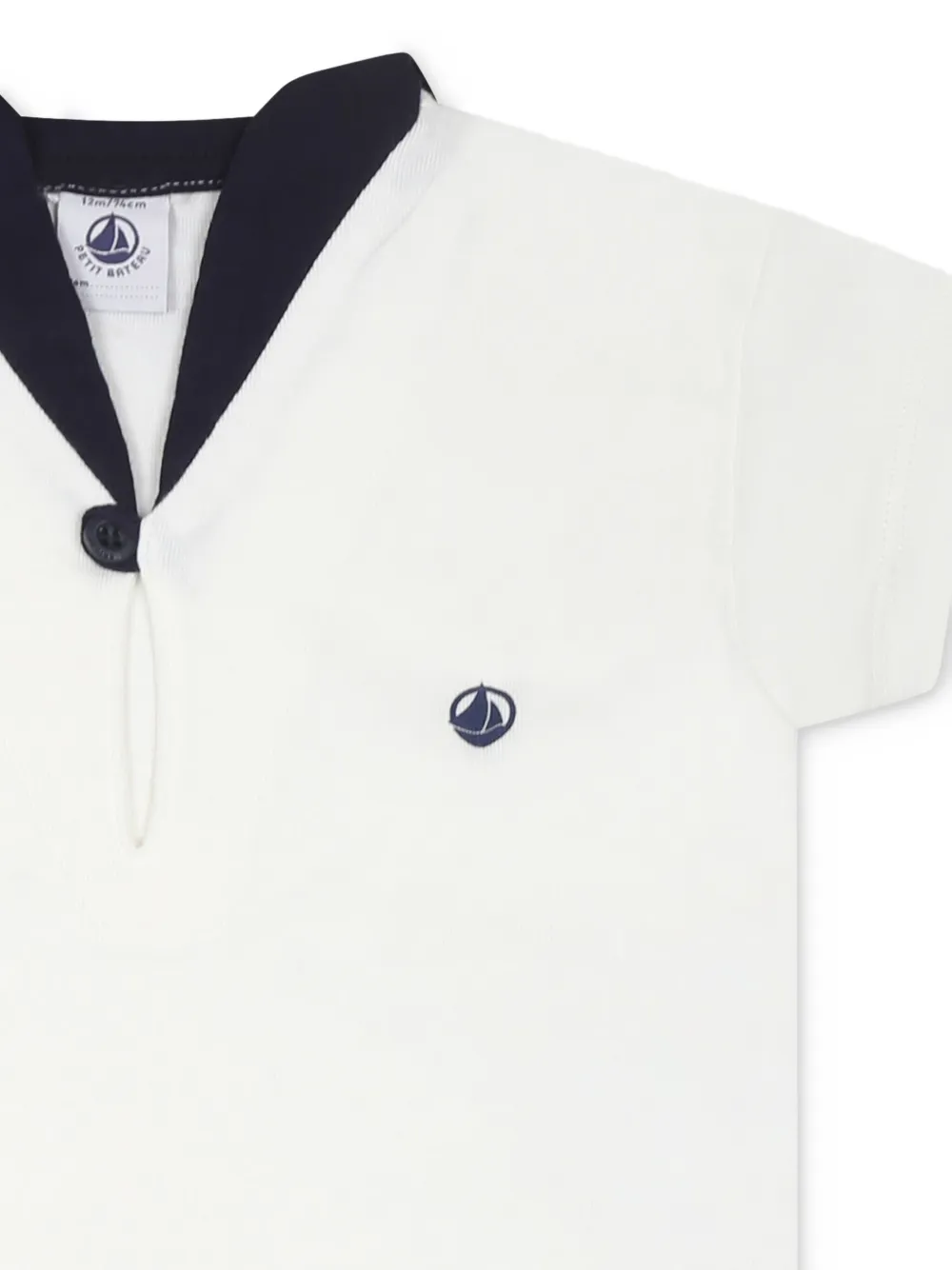 Petit Bateau Shorts en top met matrozenkraag Wit