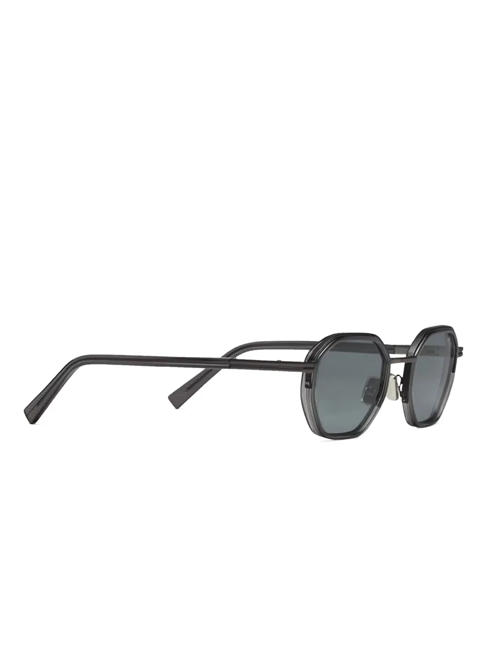 Zegna geometric-frame sunglasses - Grijs