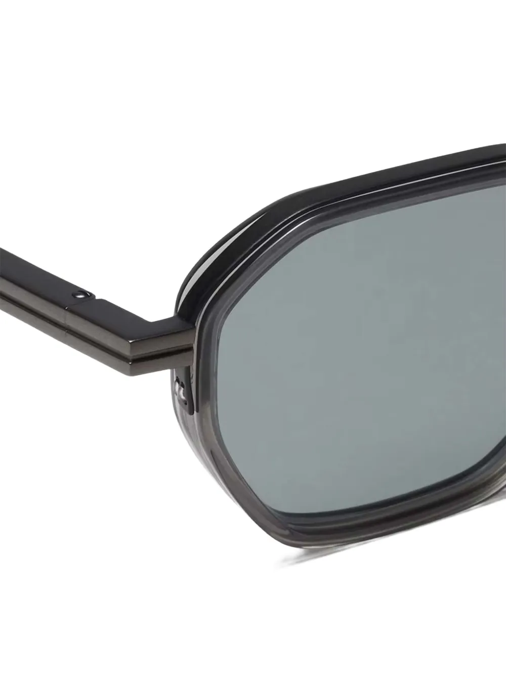 Zegna Zonnebril met geometrisch montuur Grijs