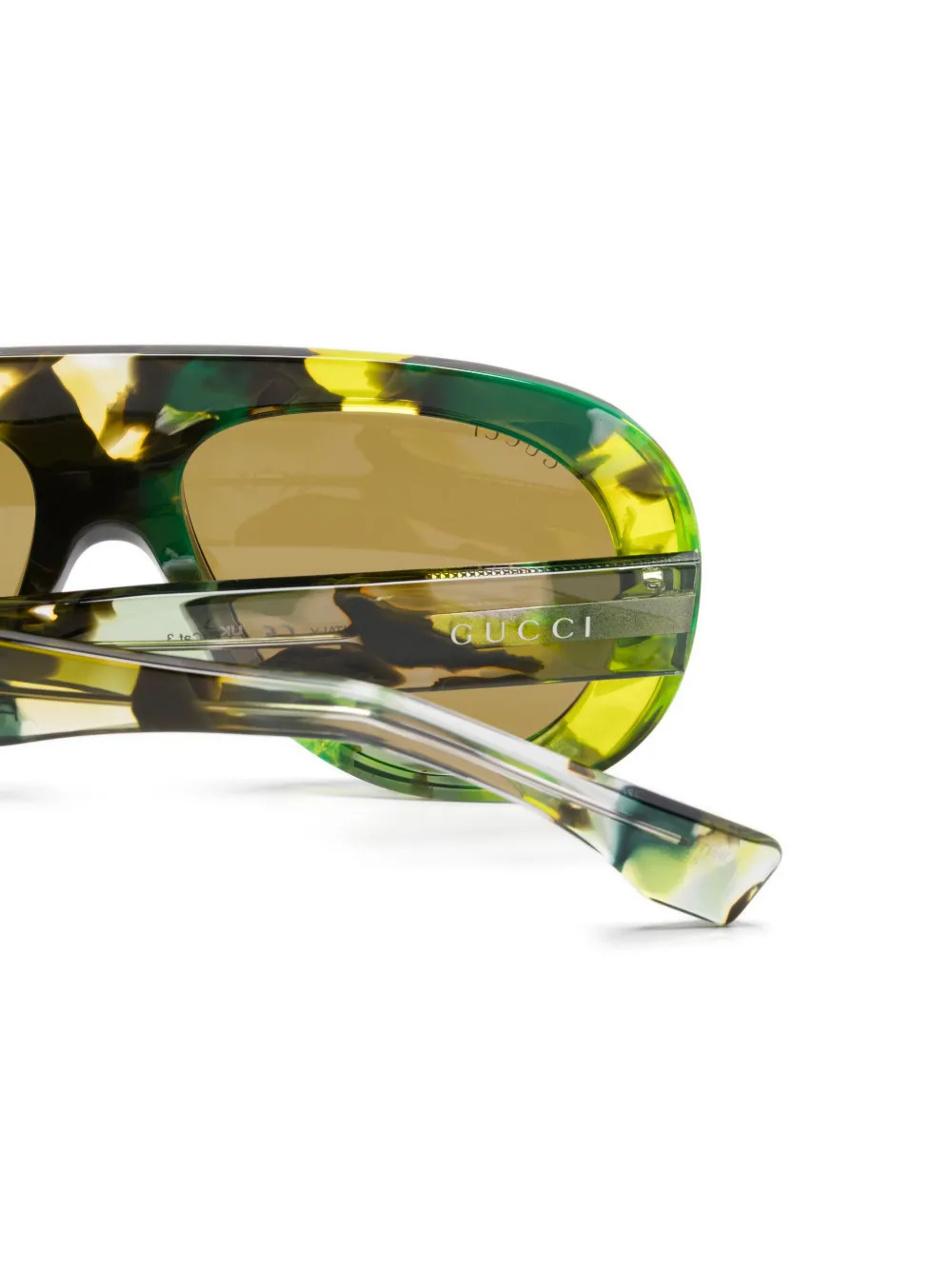 Gucci Eyewear Zonnebril met piloten montuur Groen