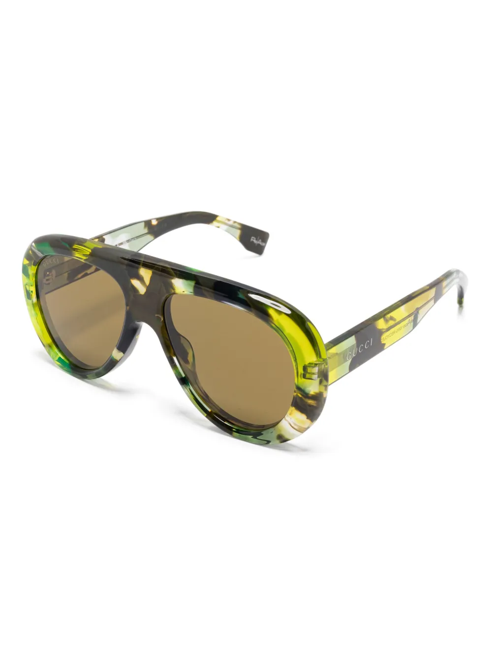 Gucci Eyewear Zonnebril met piloten montuur - Groen