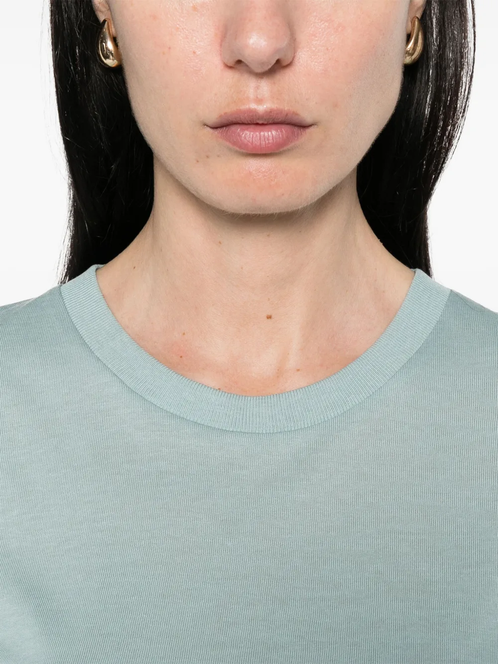 Herno Fijngebreid T-shirt Blauw