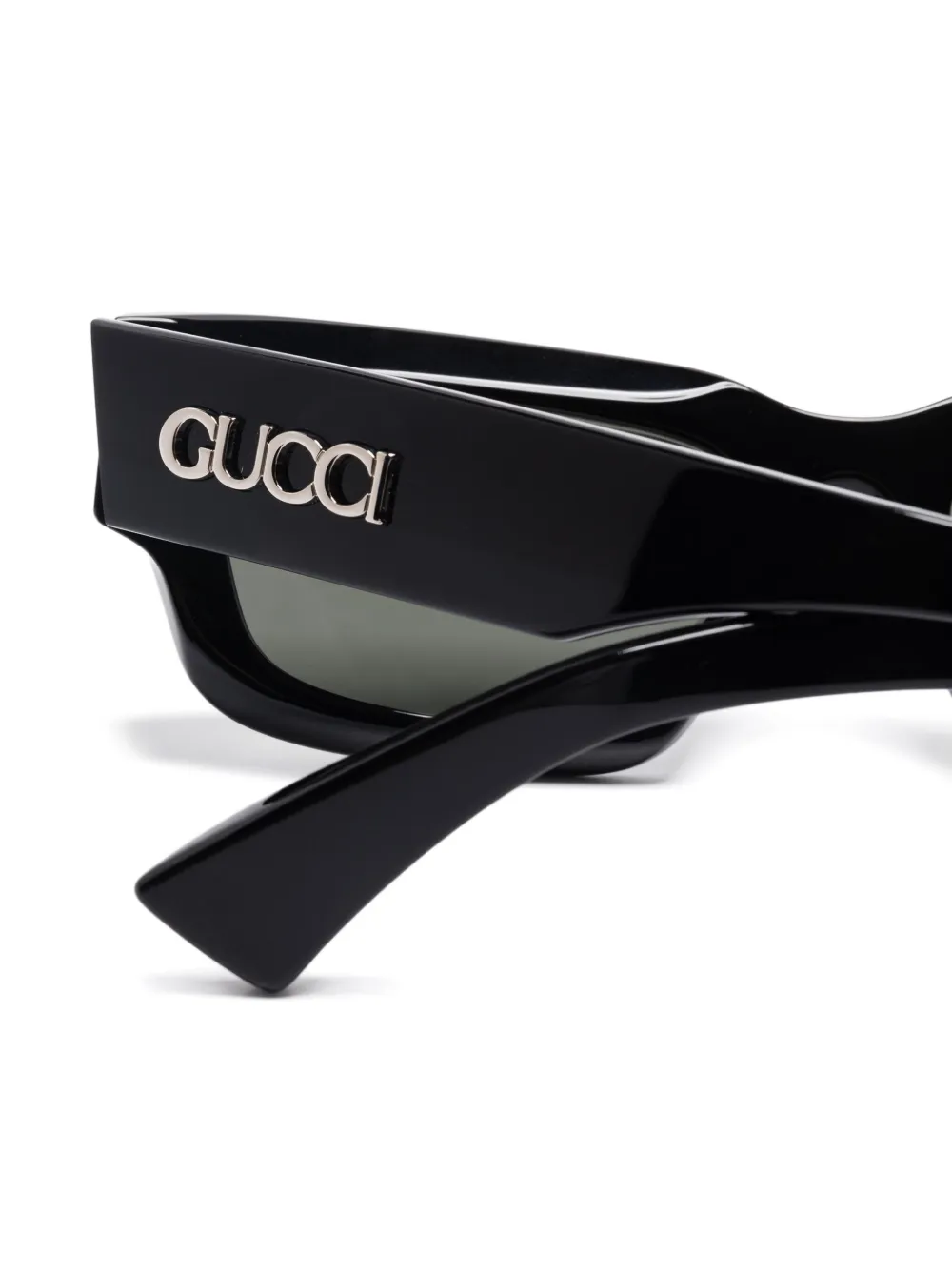 Gucci Eyewear Zonnebril met rechthoekig montuur Zwart