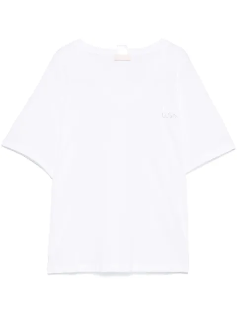 LIU JO t-shirt à logo orné de perles