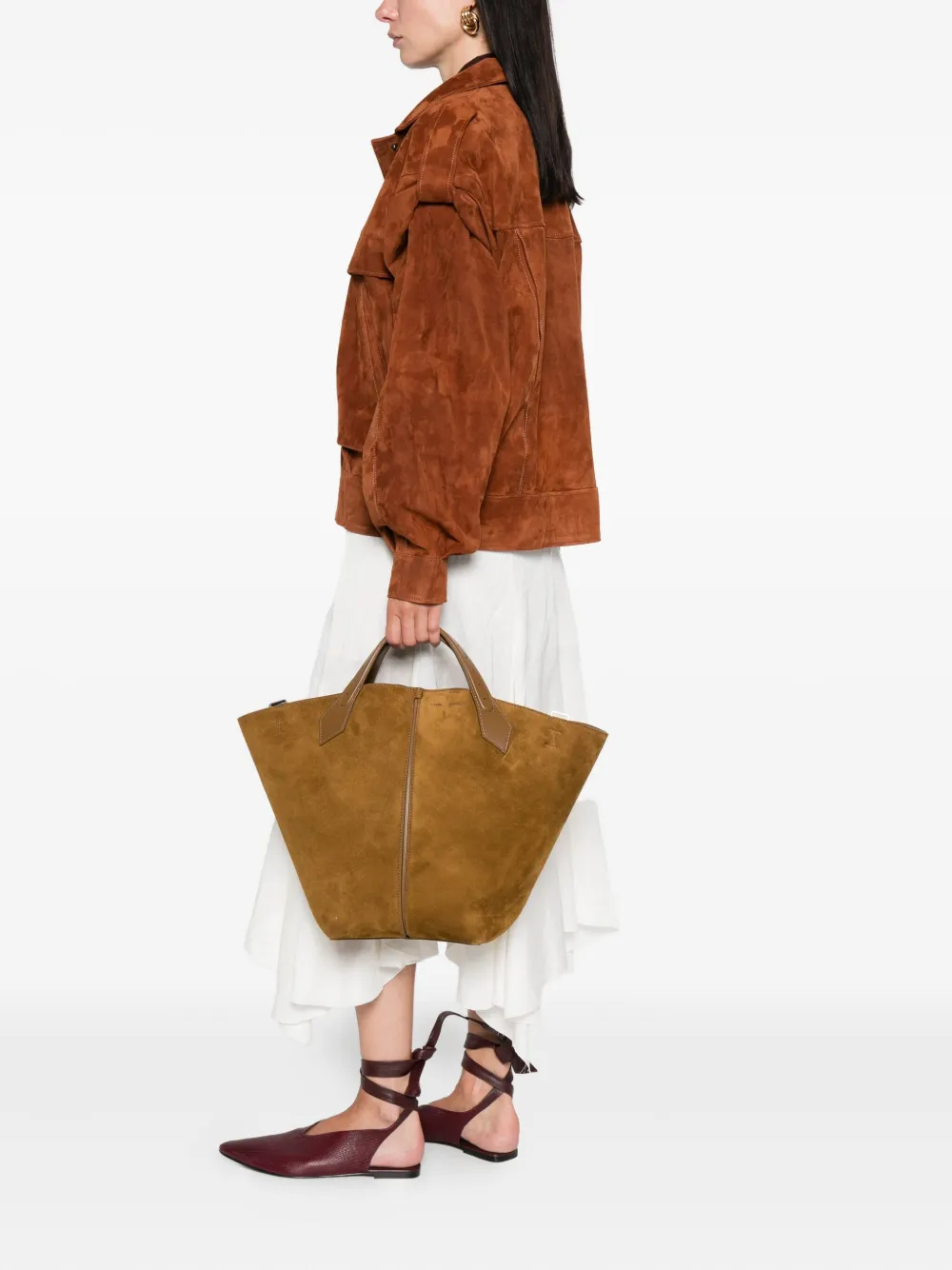 Proenza Schouler large Chelsea suede tote bag Bruin