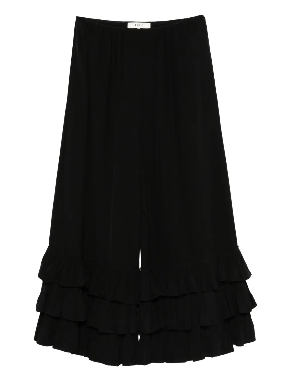 Chloé crepe de chine trousers | Black | Image 1