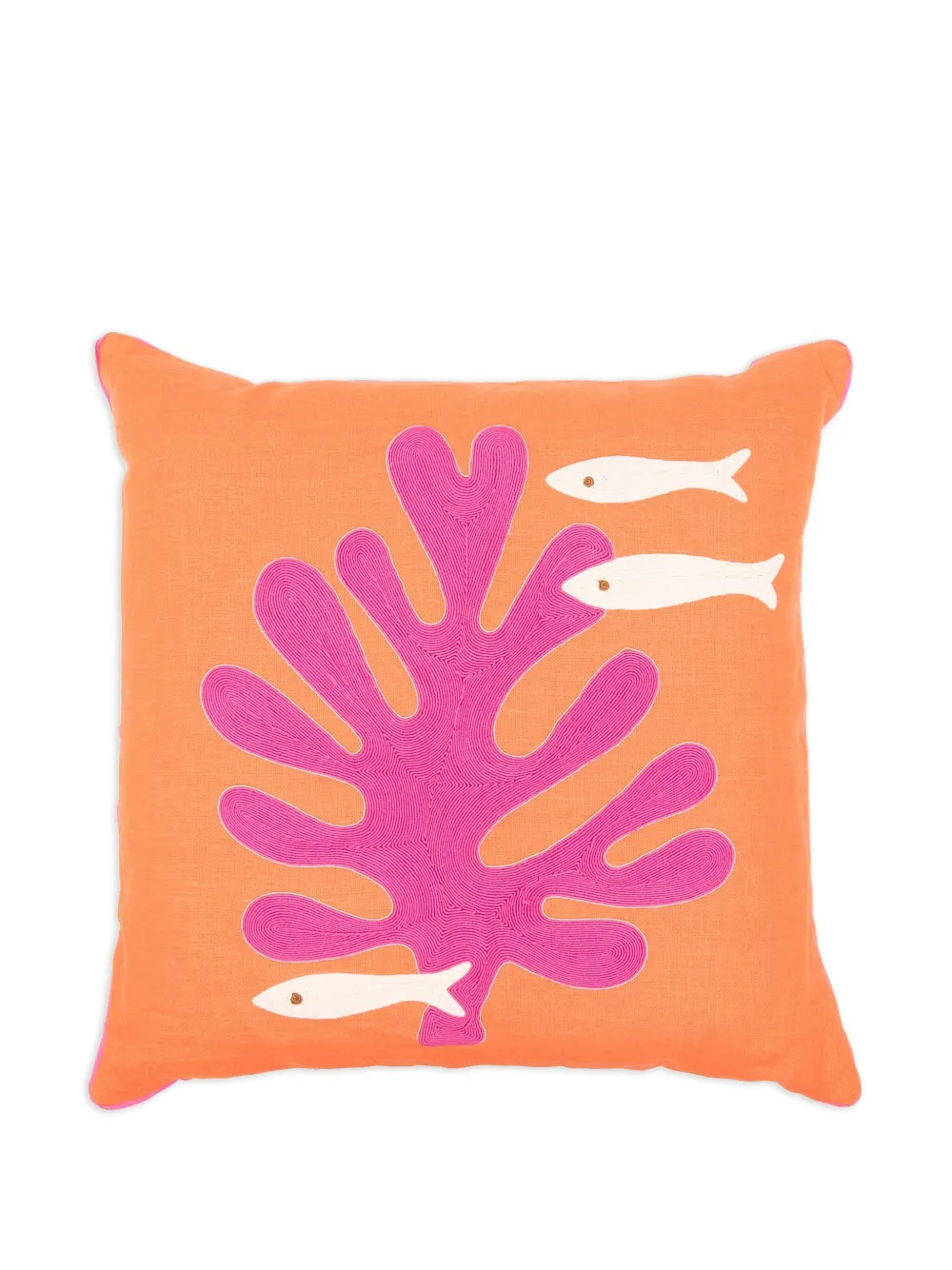 Jonathan Adler Playa Corded Coral cushion | Orange | Image 1