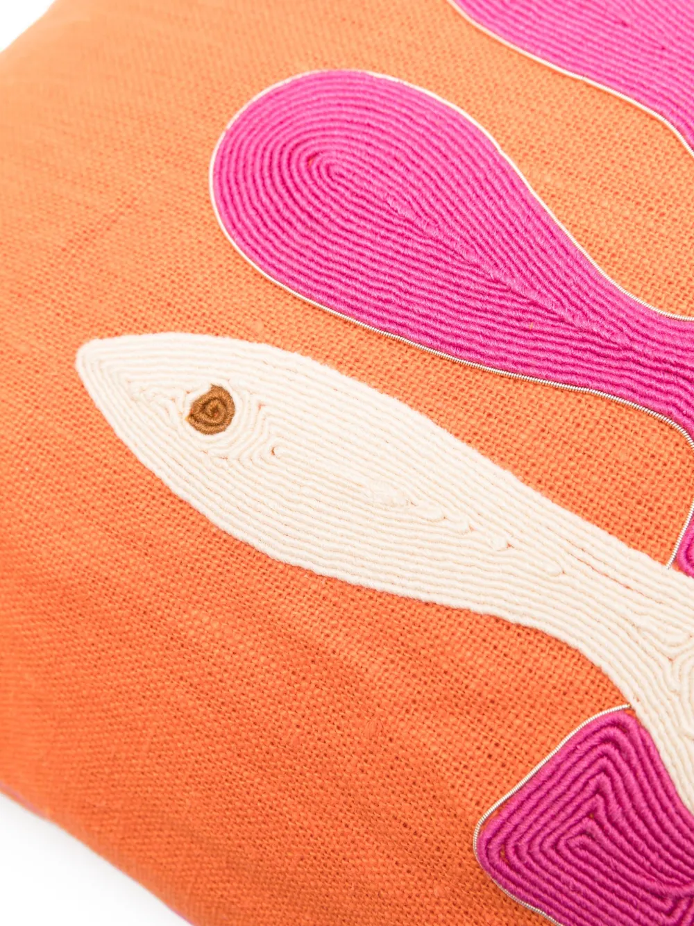 Jonathan Adler Playa Corded Coral Cushion In Orange