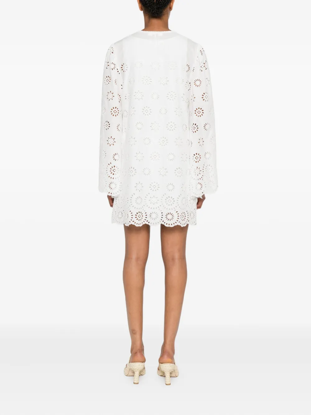 Chloé cotton voile mini dress Wit