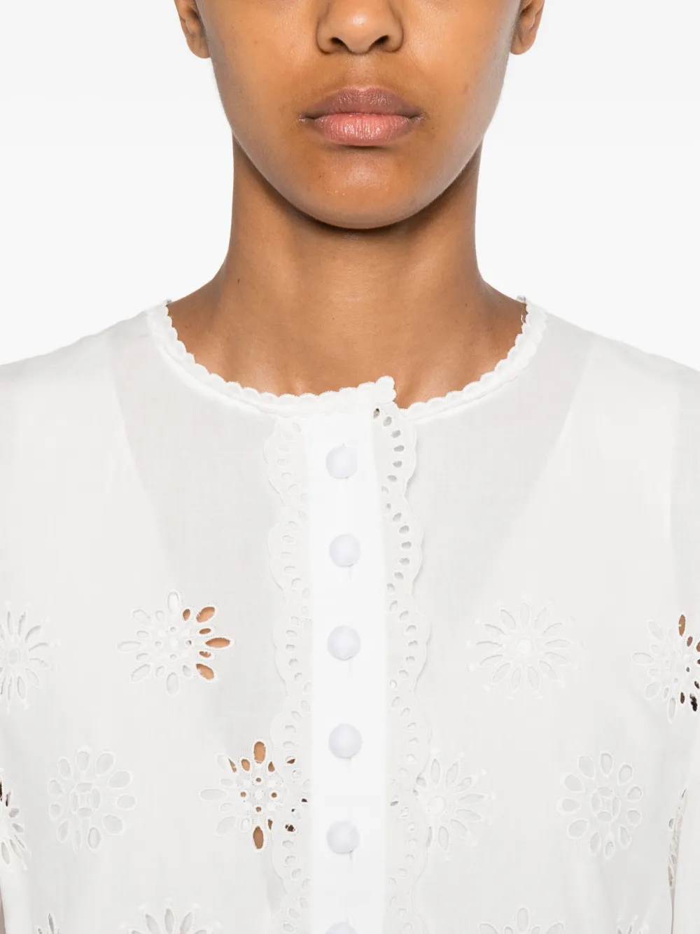 Chloé cotton voile mini dress Wit
