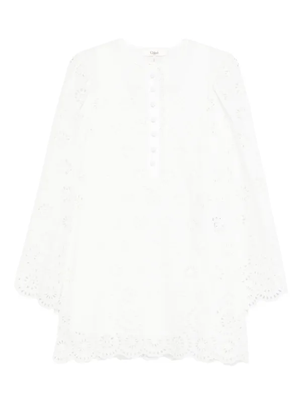 white christmas dresses Chloe Cotton Crepon Gauze Ruffle Dress – Runway Catalog main image 0