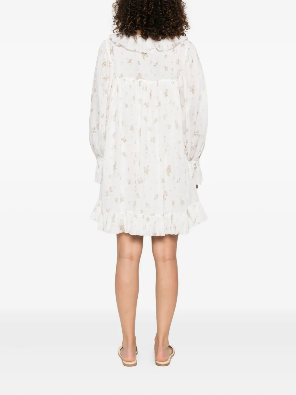 Chloé Mini-jurk met bloemenprint Wit