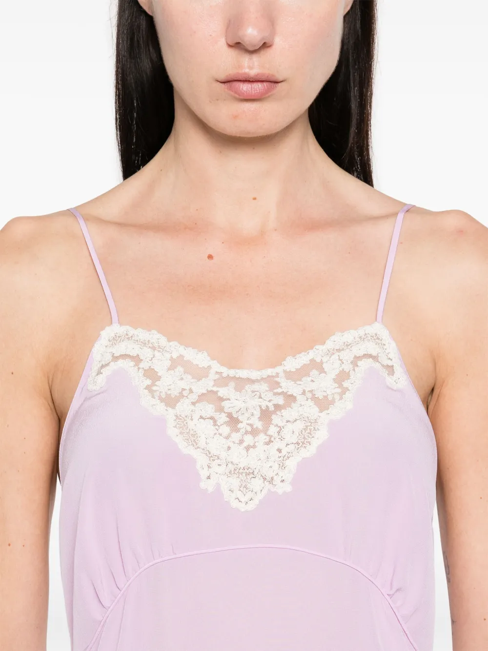 Chloé Midi-jurk met kant Paars