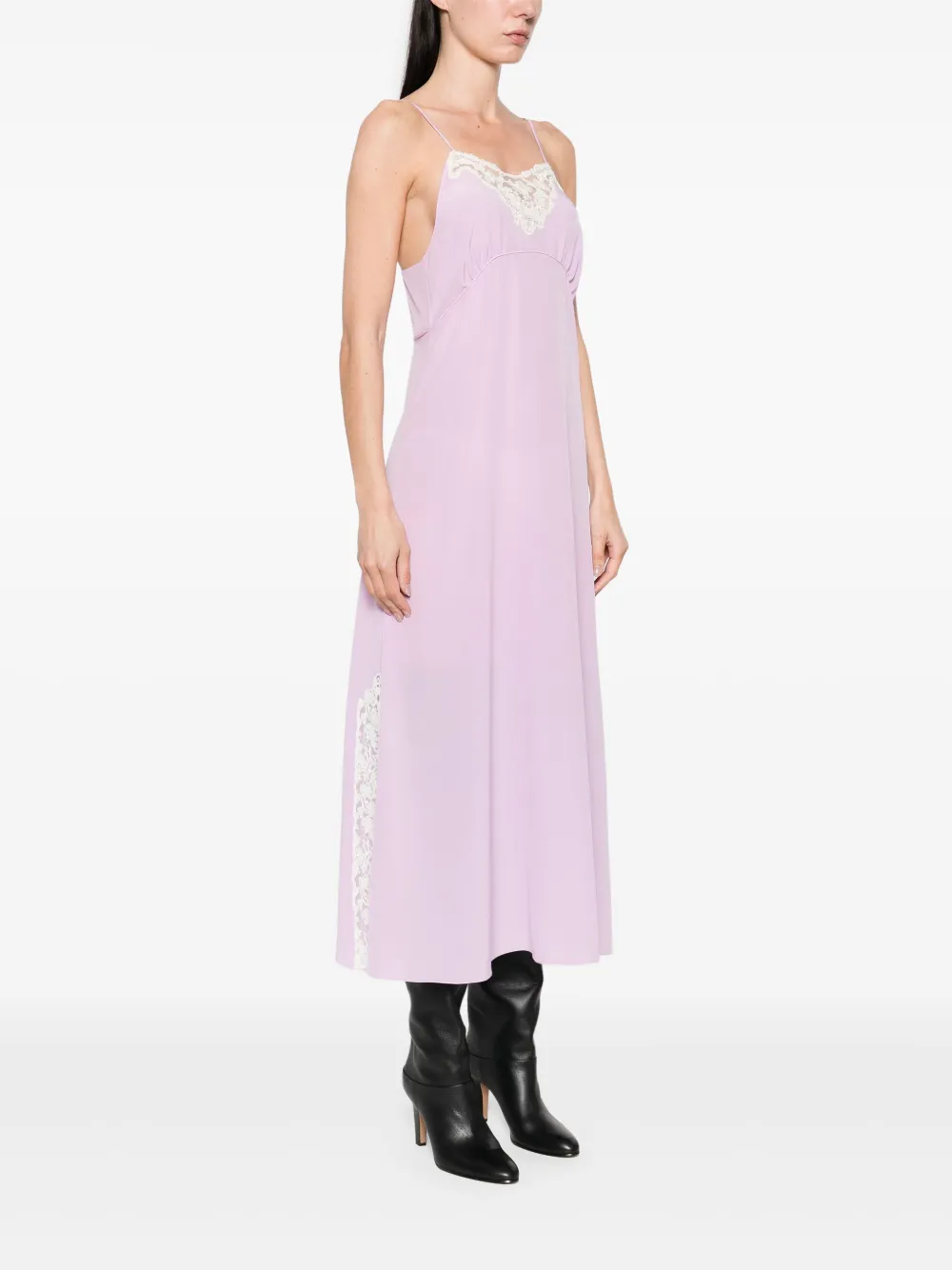 Chloé Midi-jurk met kant Paars