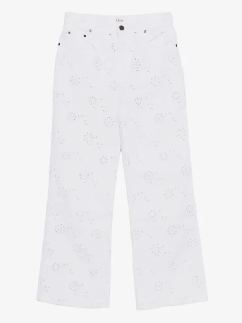 Chloé cut-out cropped jeans