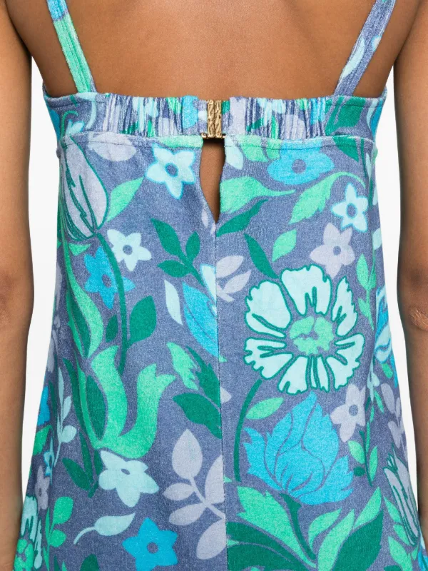 Chlo Printed Cotton-jersey Mini dress - Women - Blue Dresses - M