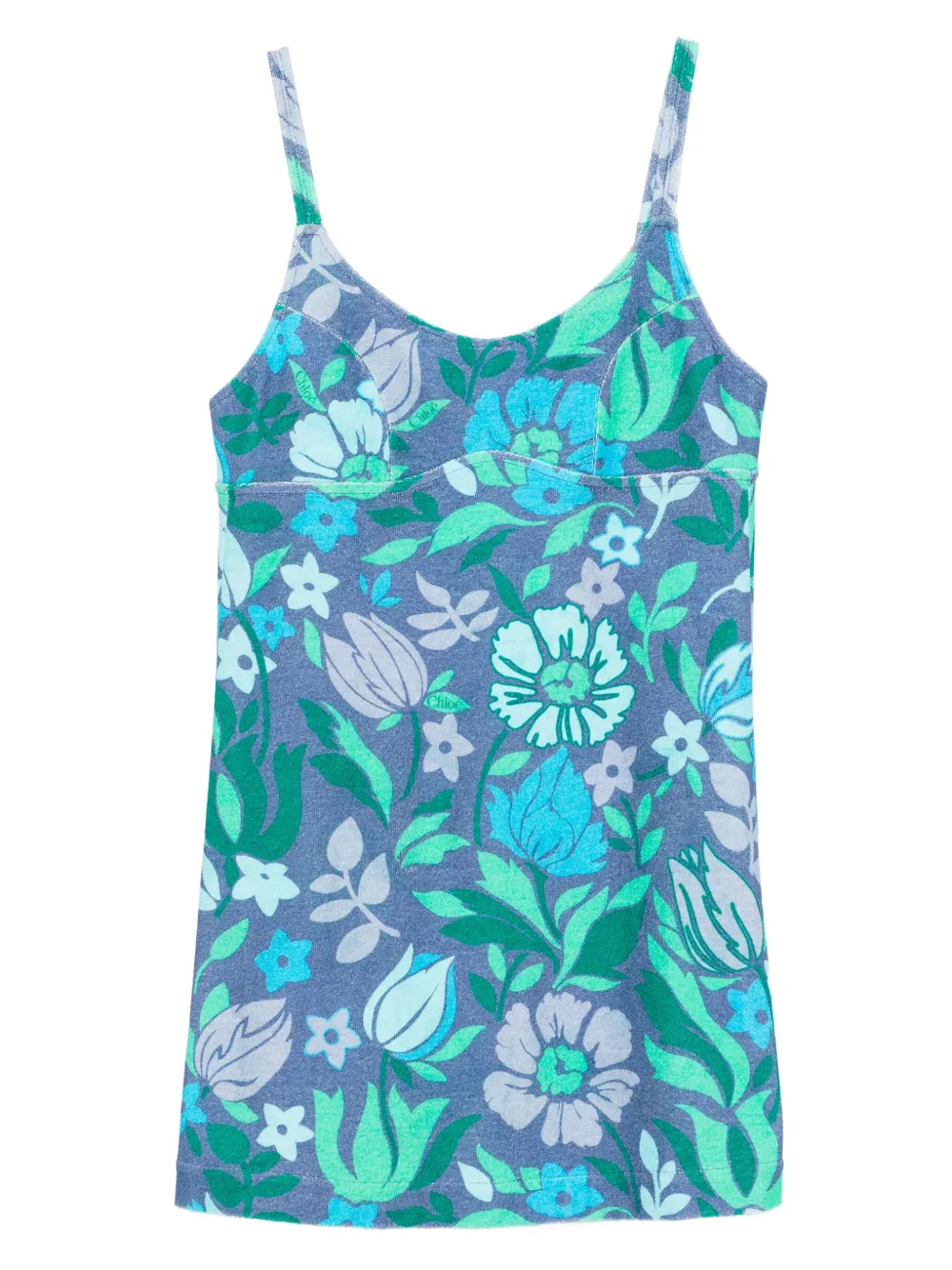 Chloé cotton jersey mini dress Blauw