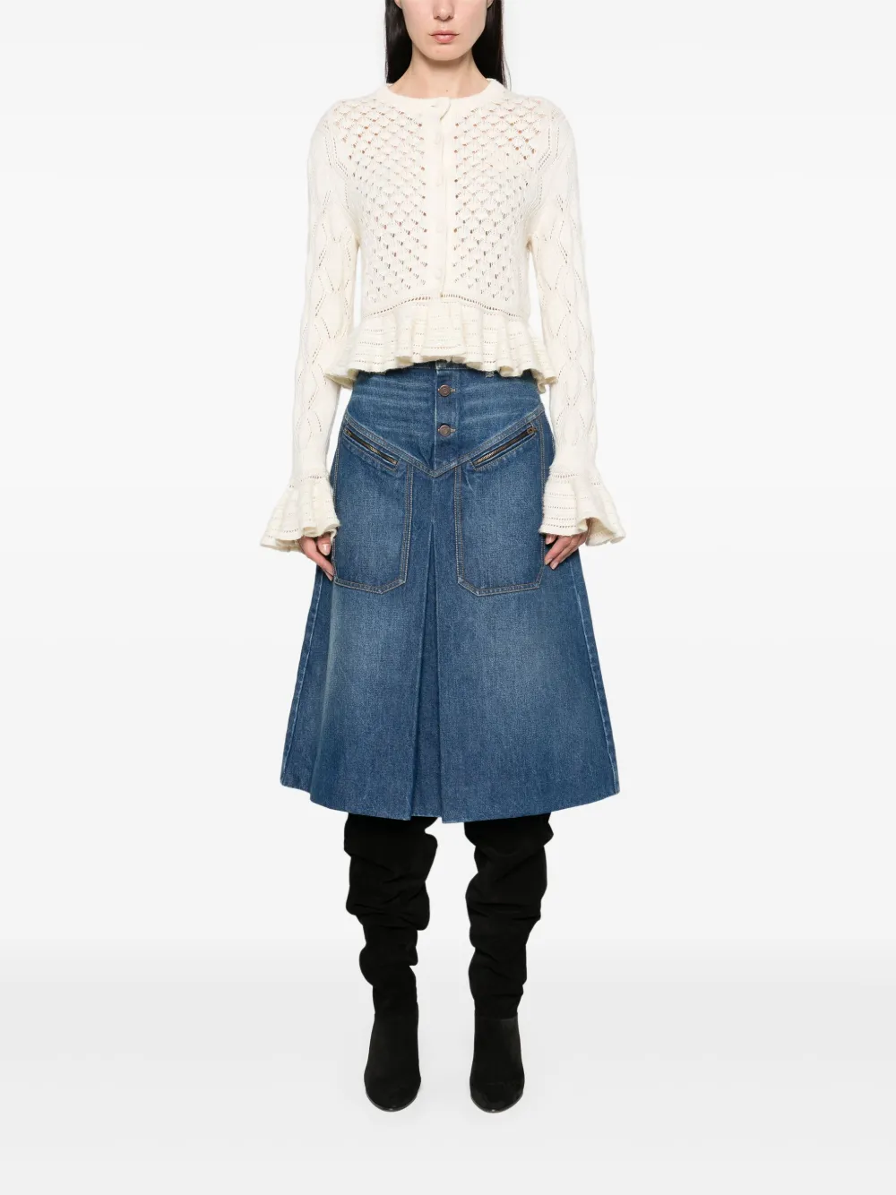 Chloé open-knit ruffled cardigan | Cardigans | Image 2