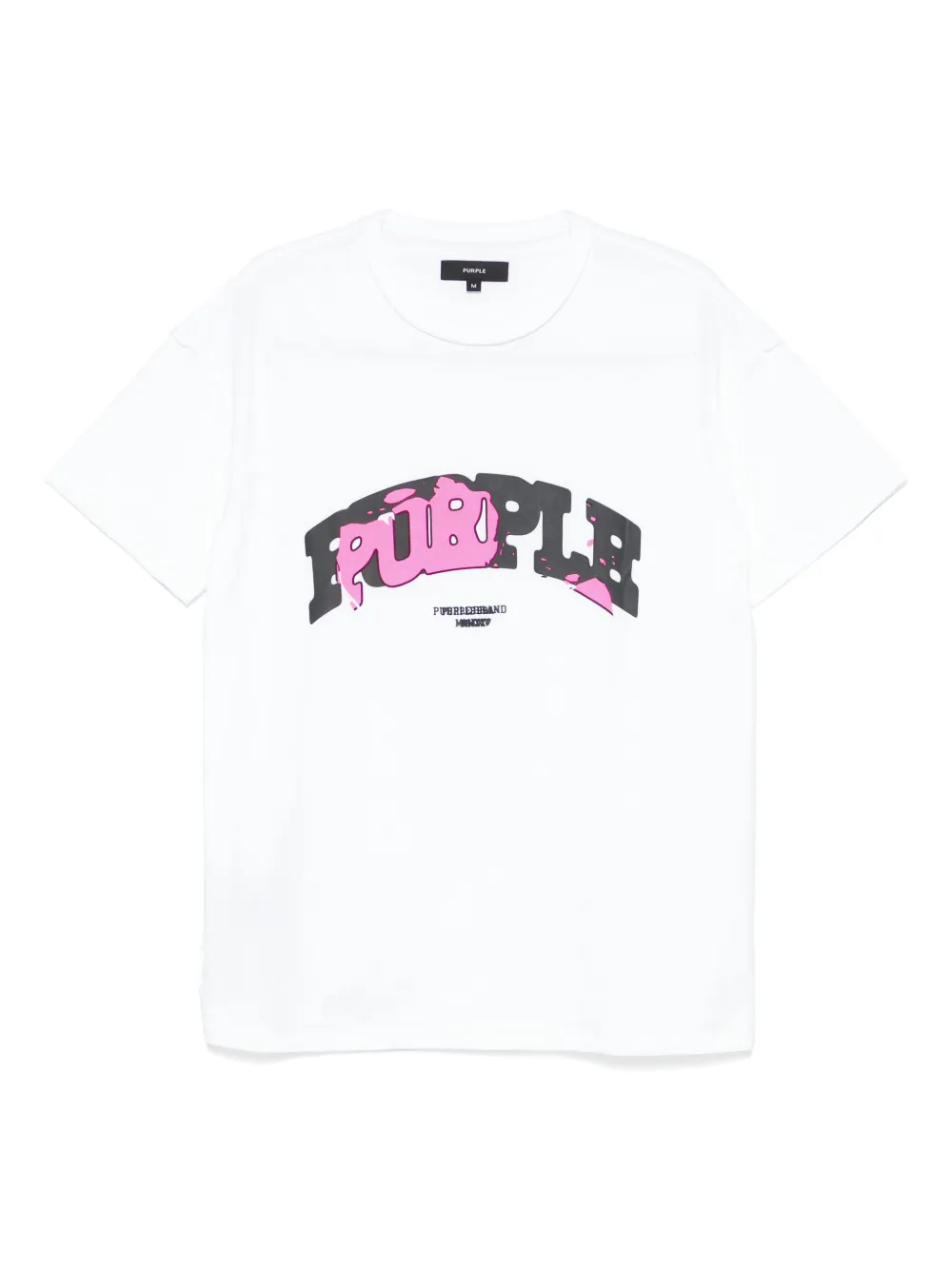Purple Brand T-shirt met logoprint Wit