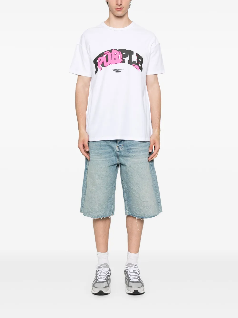 Purple Brand logo-print T-shirt - Wit