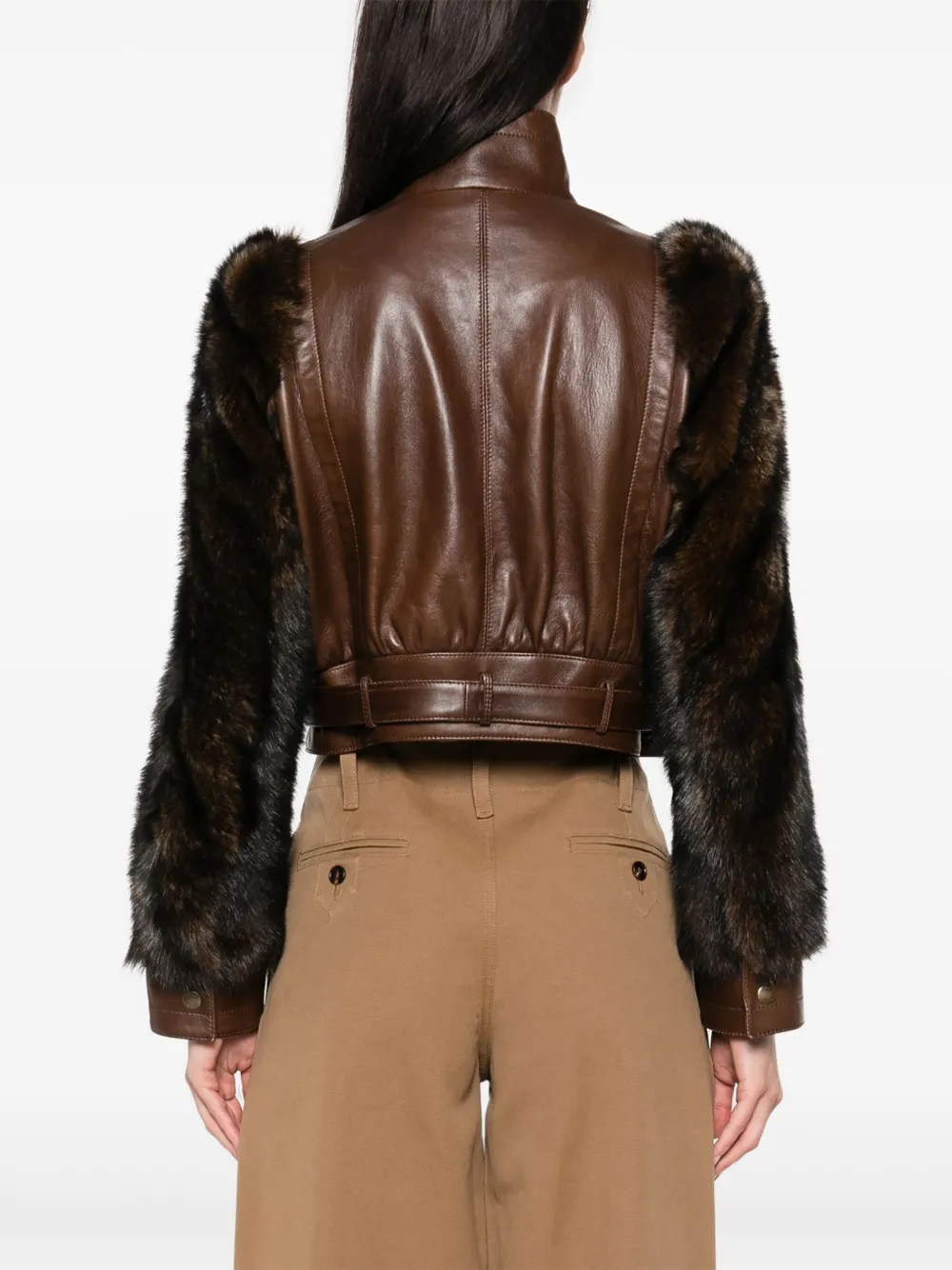 Chloé Klassische Lederjacke In Brown