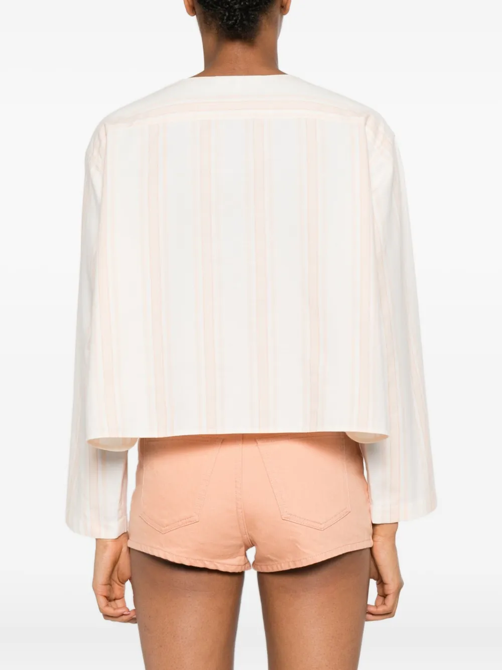 Chloé long-sleeve crop top Roze