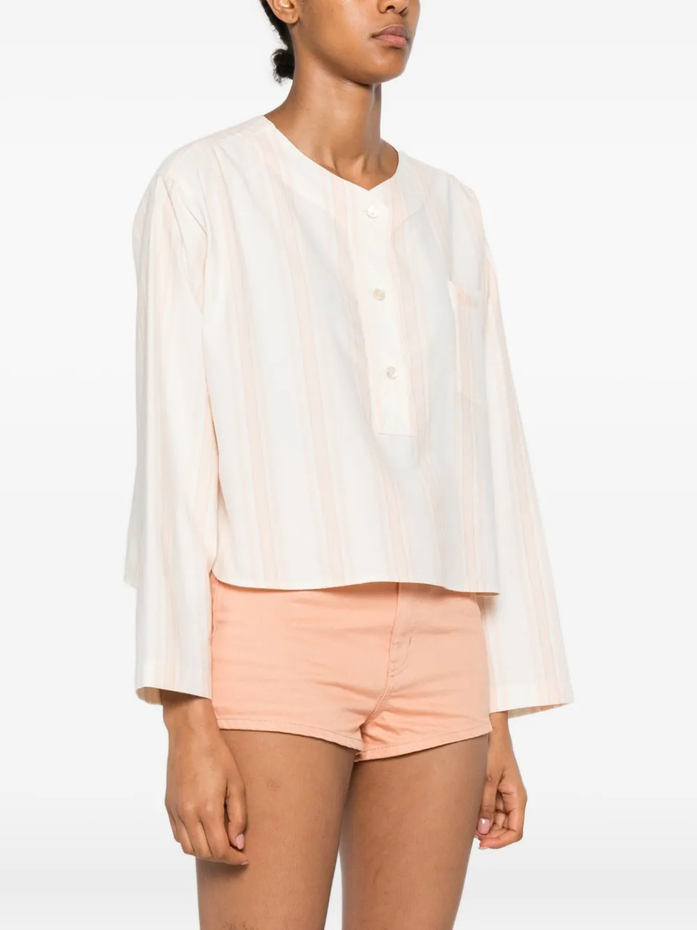 Chloé long-sleeve crop top Roze