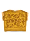 Chloé boat-neck jacquard top - Yellow