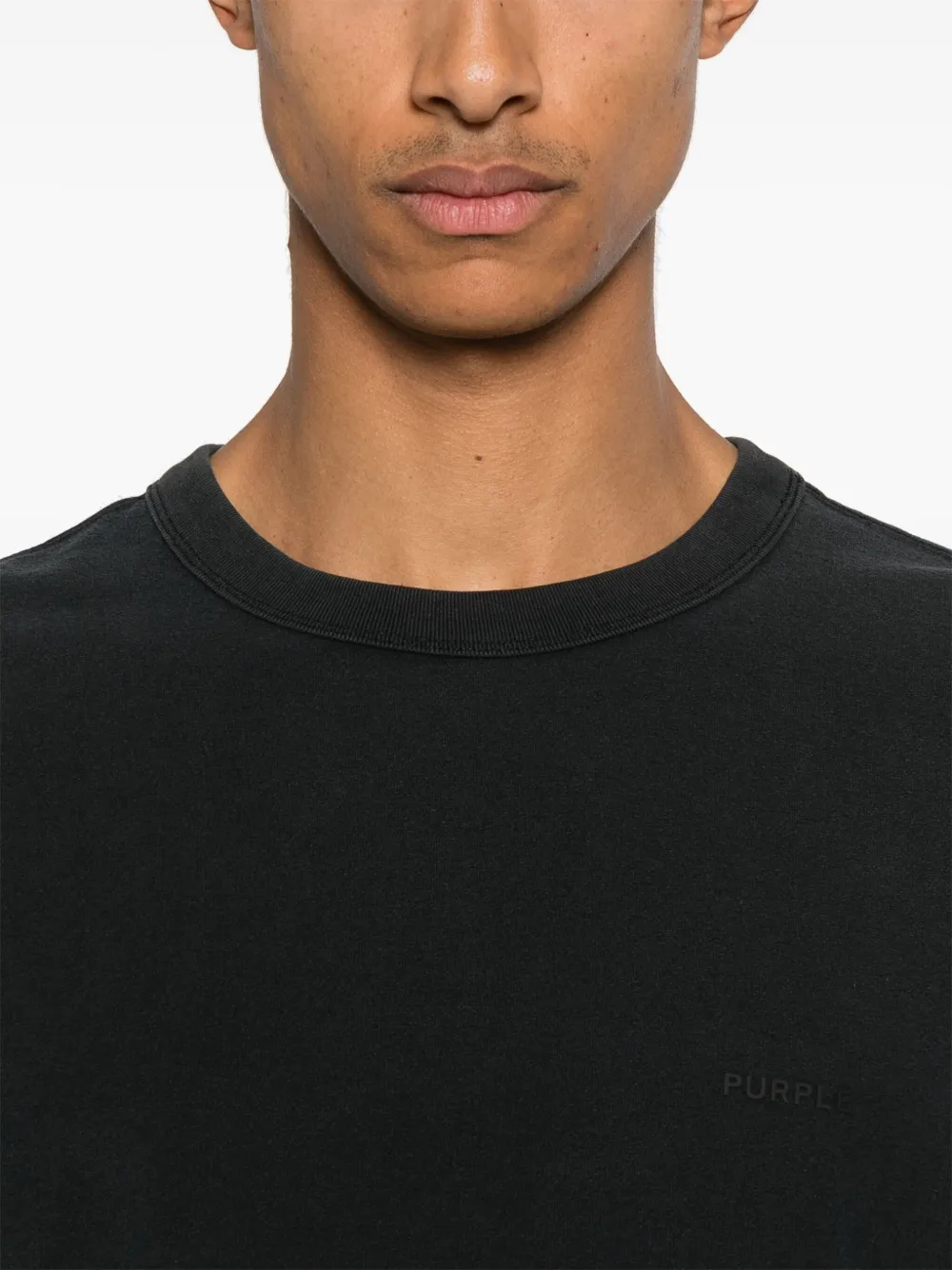 Purple Brand Katoenen T-shirt Zwart