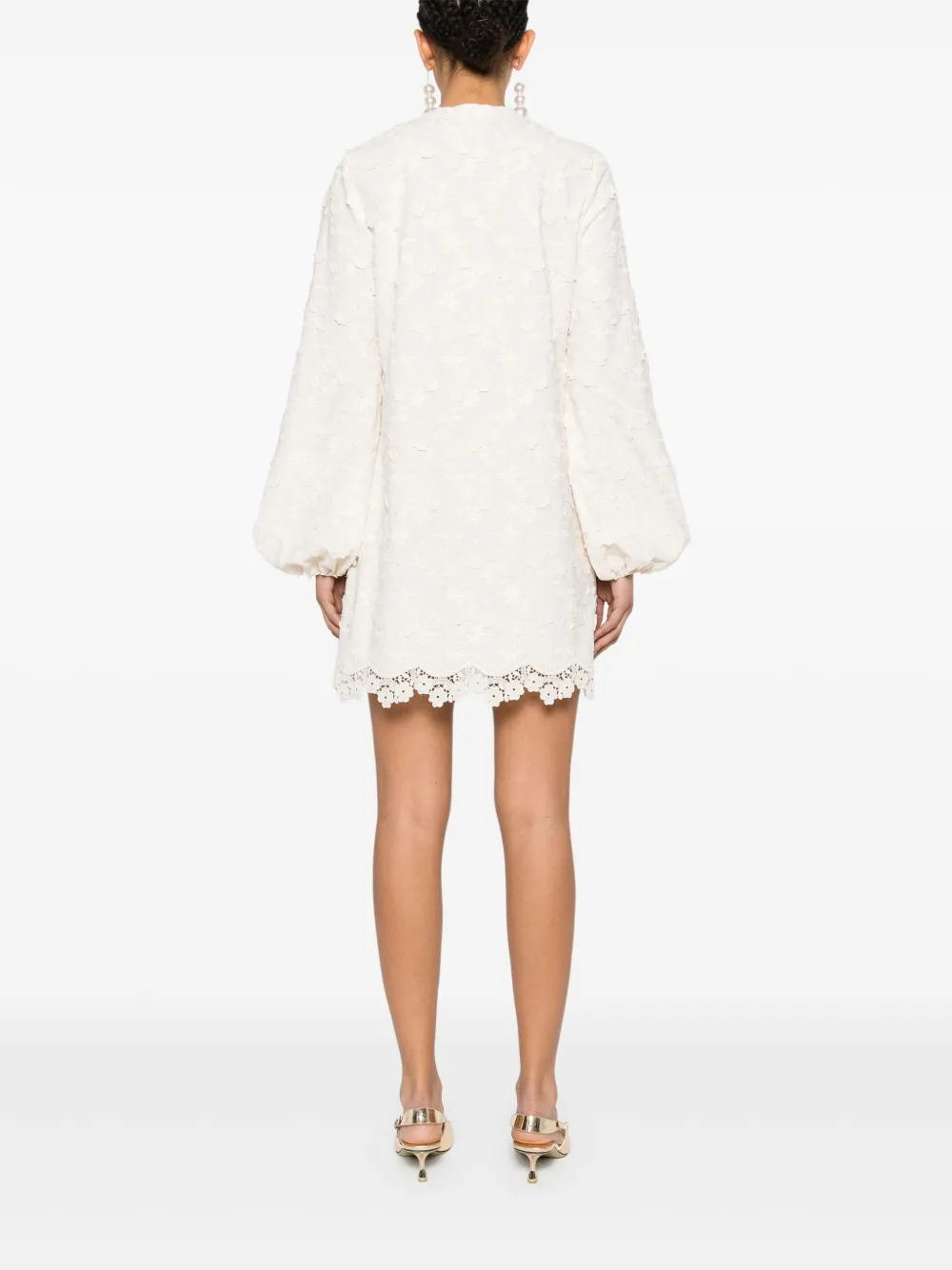 Giambattista Valli Jurk met bloemenpatch Wit