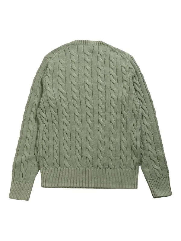 Polo Ralph Lauren cable-knit Jumper Green FARFETCH NZ - Main Image