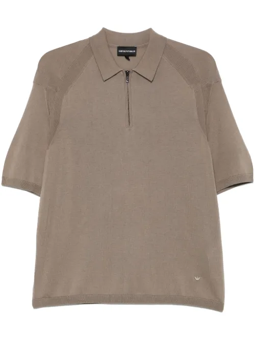 Polo en maille fine - Emporio Armani - Modalova