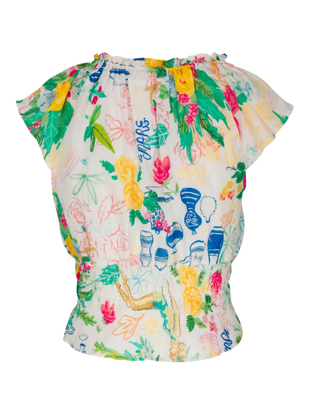 MOTHER grafhic-print blouse - Wit
