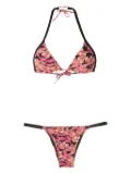 Amir Slama floral-print bikini set - Pink