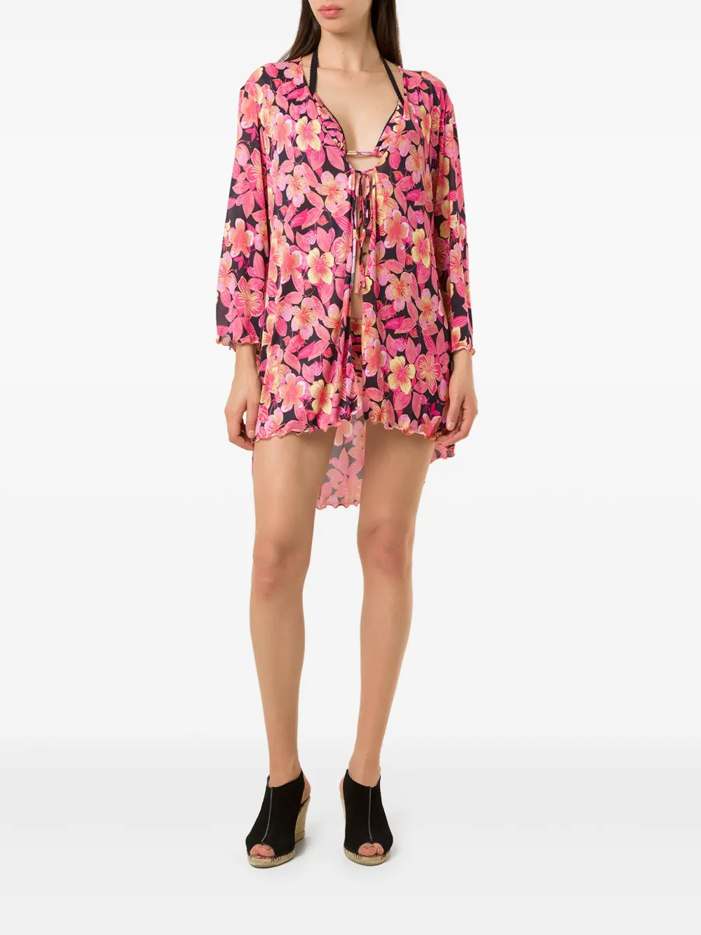 Amir Slama Bikini met bloemenprint Roze