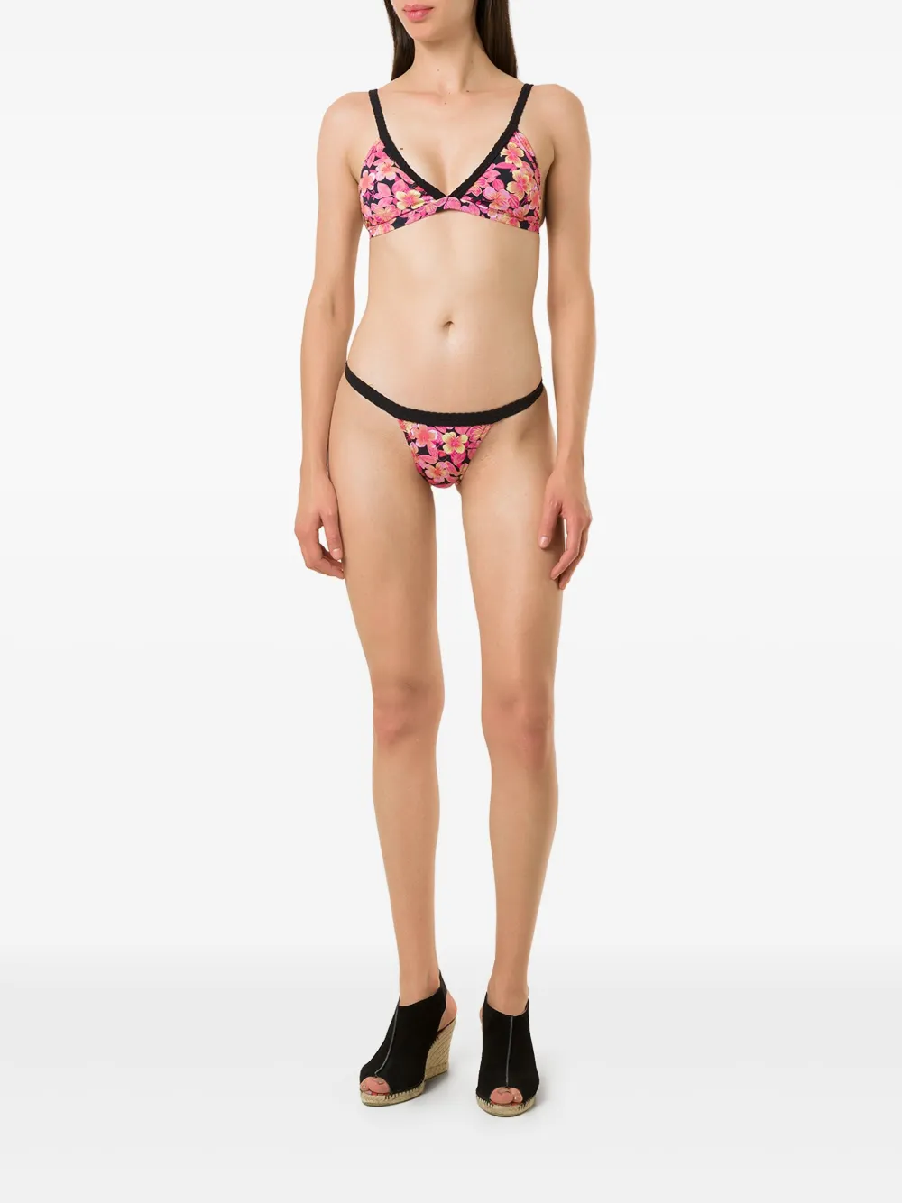 Amir Slama Bikini met bloemenprint Roze