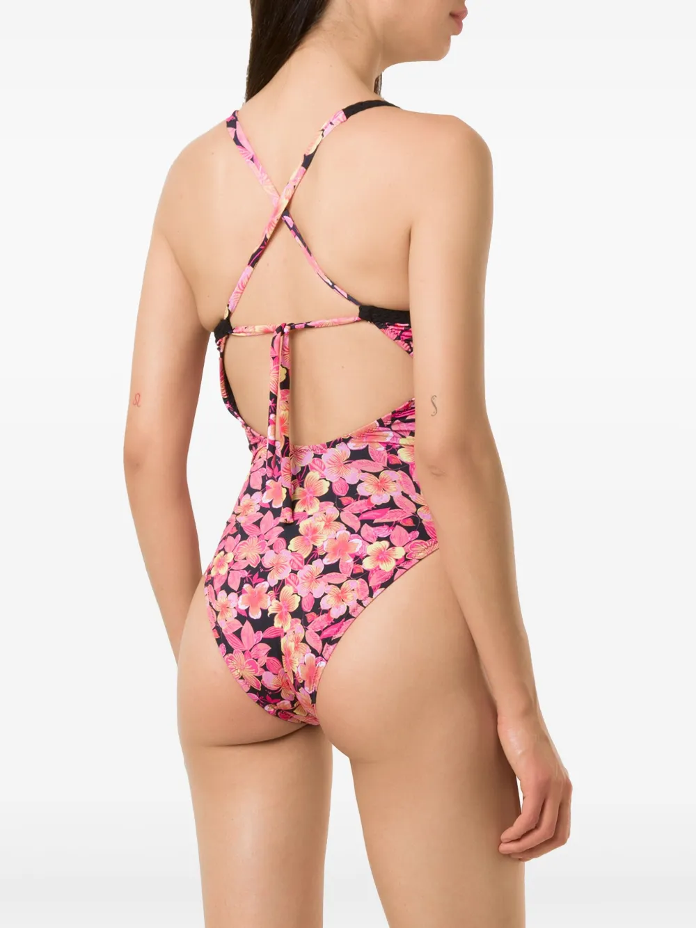 Amir Slama Body met bloemenprint Roze
