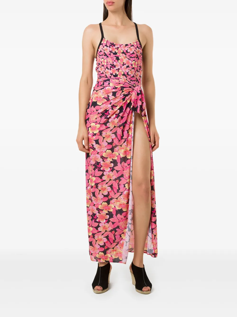 Amir Slama Body met bloemenprint Roze