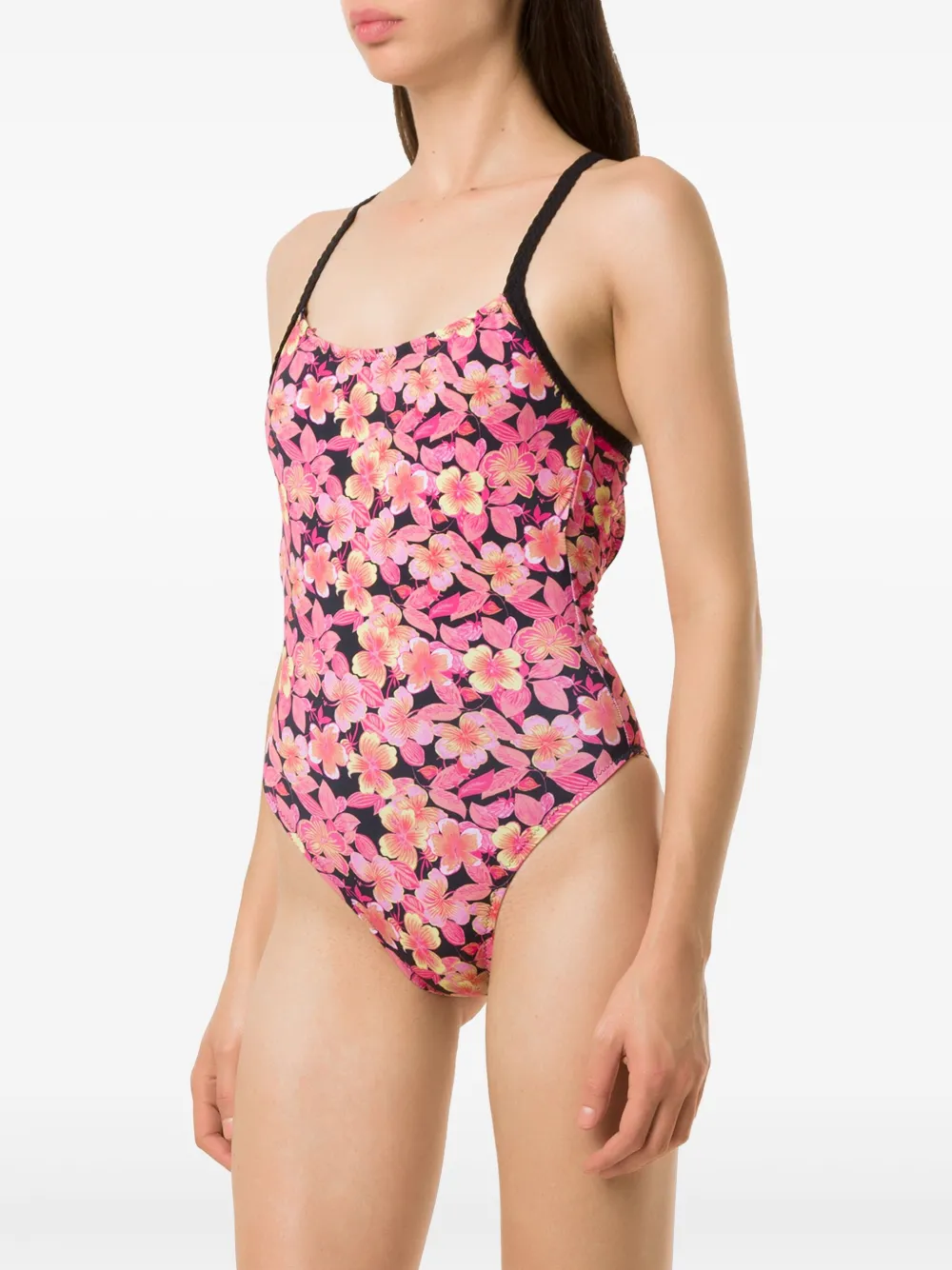 Amir Slama Body met bloemenprint Roze