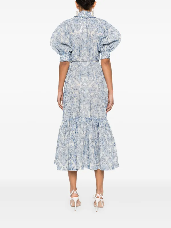 送料関税込■ZIMMERMANN■Wylie Lantern コットン ミディ ドレス ZIMMERMANN Wylie Lantern Mini Dress | Black | FARFETCH JO