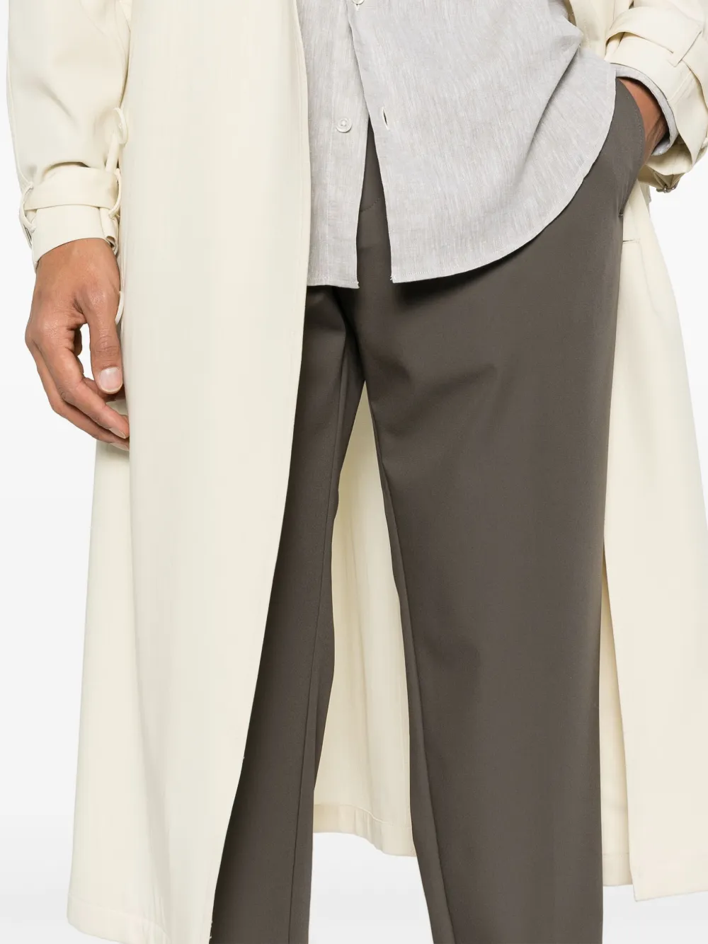Emporio Armani Broek met toelopende pijpen Grijs
