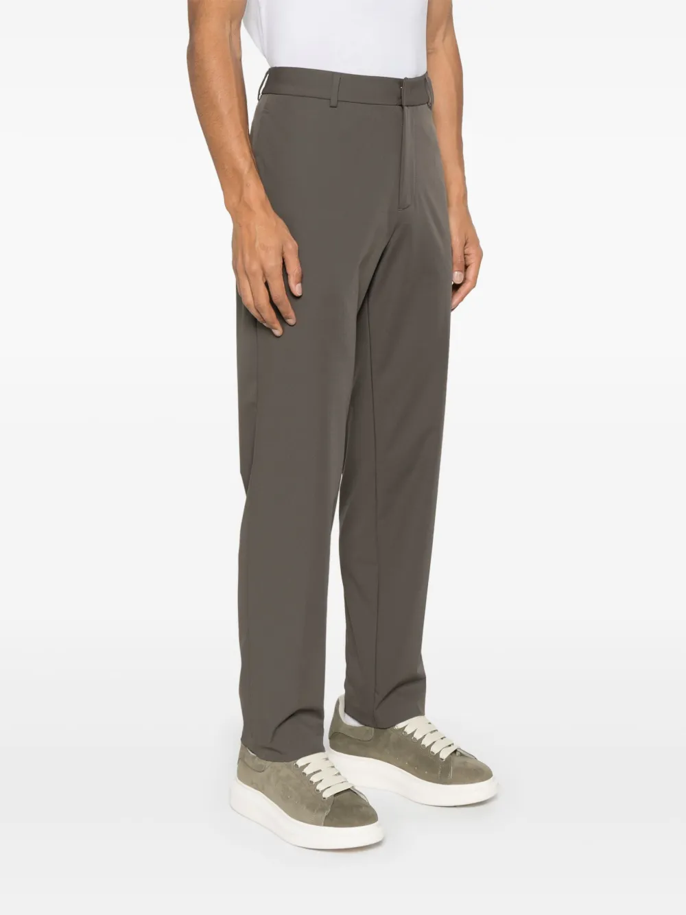Emporio Armani Broek met toelopende pijpen Grijs