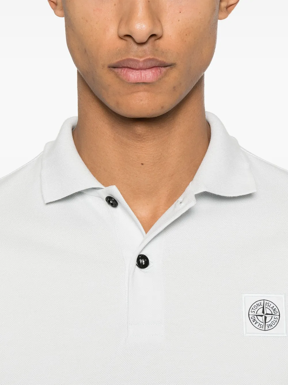 Stone Island Poloshirt met Compass-logopatch Blauw