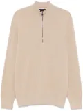 BOSS zipped cotton sweater - Neutrals