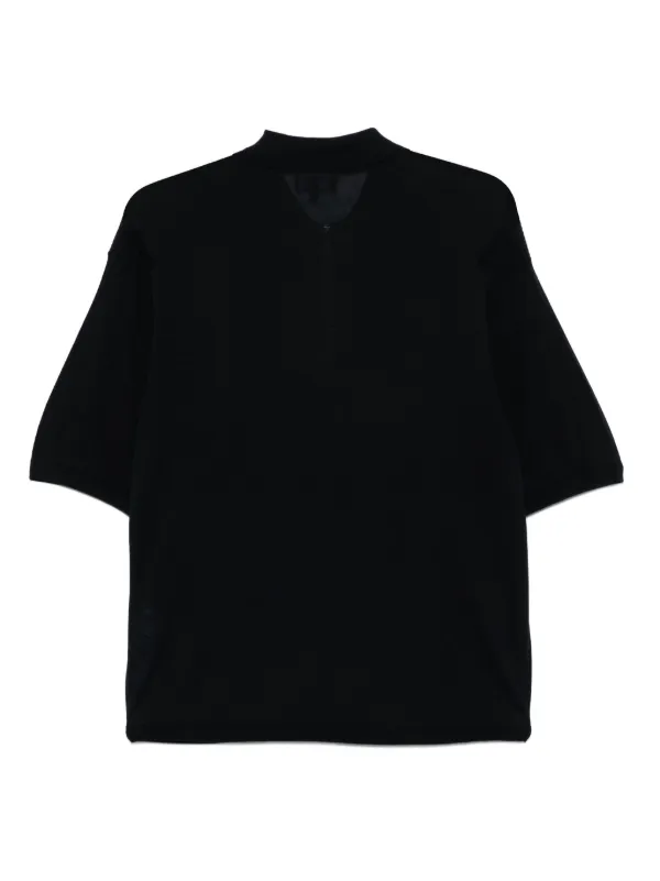 Emporio Armani fine-knit Polo Shirt | Blue | FARFETCH