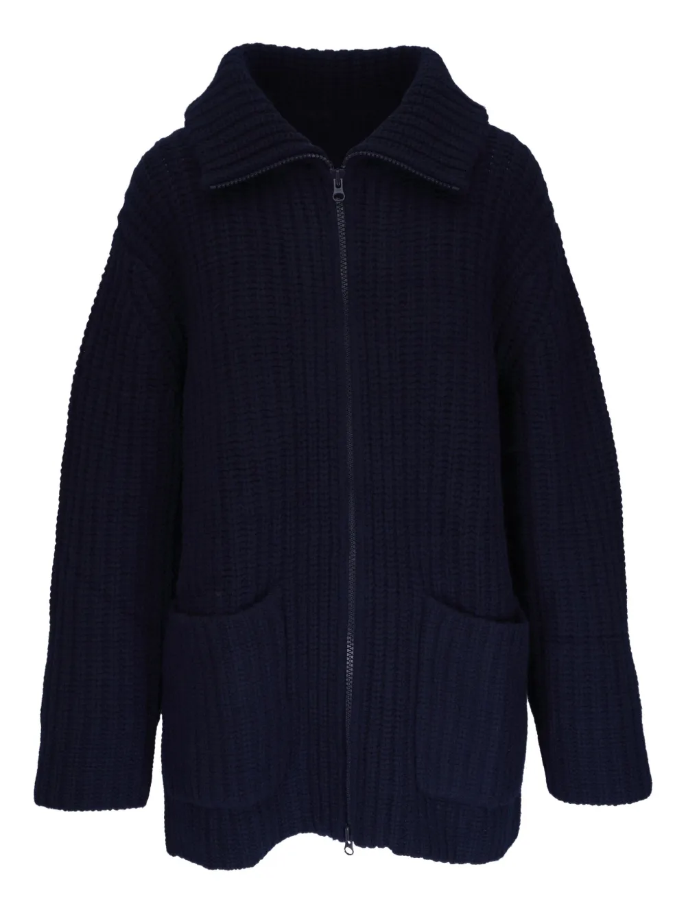 Lisa Yang ribbed zip-up coat | Blue | Image 1