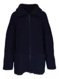Lisa Yang ribbed zip-up coat - Blue